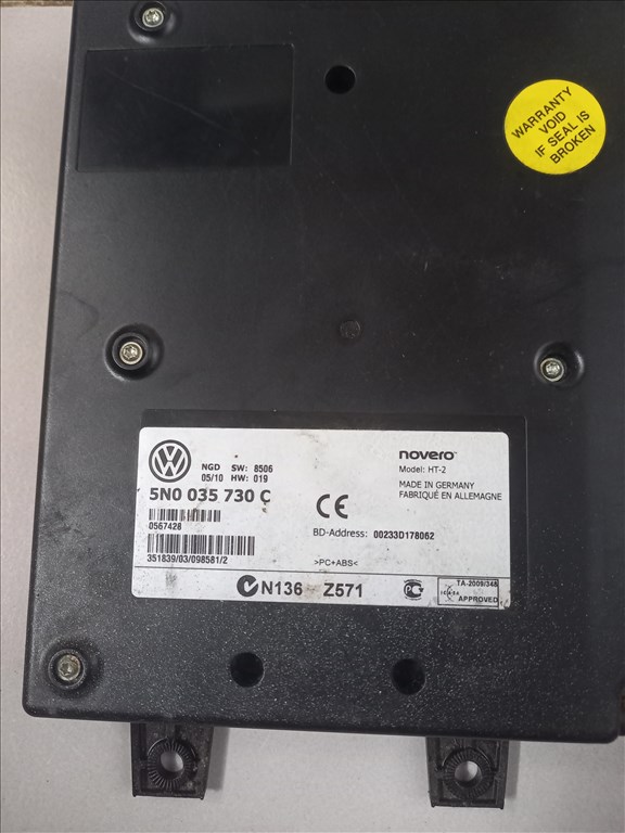 Volkswagen Scirocco III, Volkswagen Passat B6 bluetooth modul 5n0035730c 2. kép
