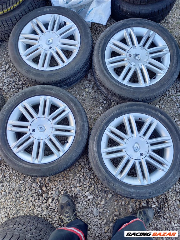 Renault Clio MK3 4x100-as 16"(gyári felni) alufelni, 195/55 használt Hankook nyári gumi sxx3 1. kép
