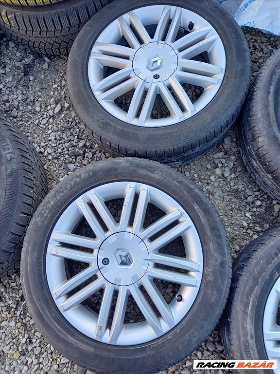 Renault Clio MK3 4x100-as 16"(gyári felni) alufelni, 195/55 használt Hankook nyári gumi sxx3 2. kép