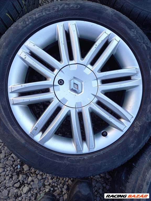 Renault Clio MK3 4x100-as 16"(gyári felni) alufelni, 195/55 használt Hankook nyári gumi sxx3 3. kép