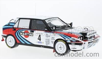 LANCIA DELTA INTEGRALE 16V MARTINI (night version) N 4 RALLY SAFARI 1990 ALESSANDRO FIORIO - LUIGI PIROLLO WHITE BLUE RED