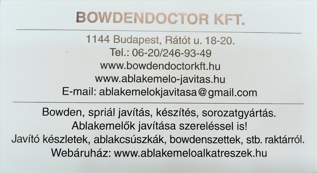 Motorkerékpár bowdenek és spirálok javítása,készítése,BowdenDoctor Kft 4. kép