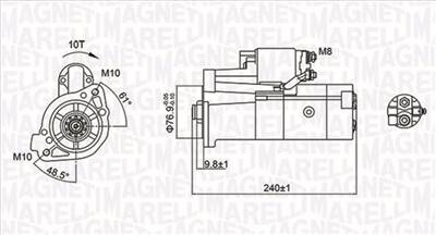 MAGNETI MARELLI 063721221010 - önindító MITSUBISHI