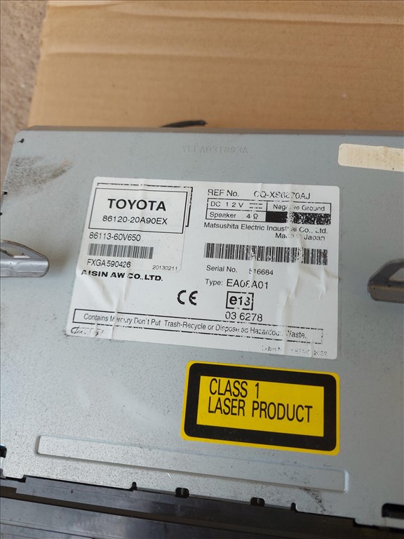 Toyota Avensis (T270) Navigáció 3392 8612020a90ex 4. kép