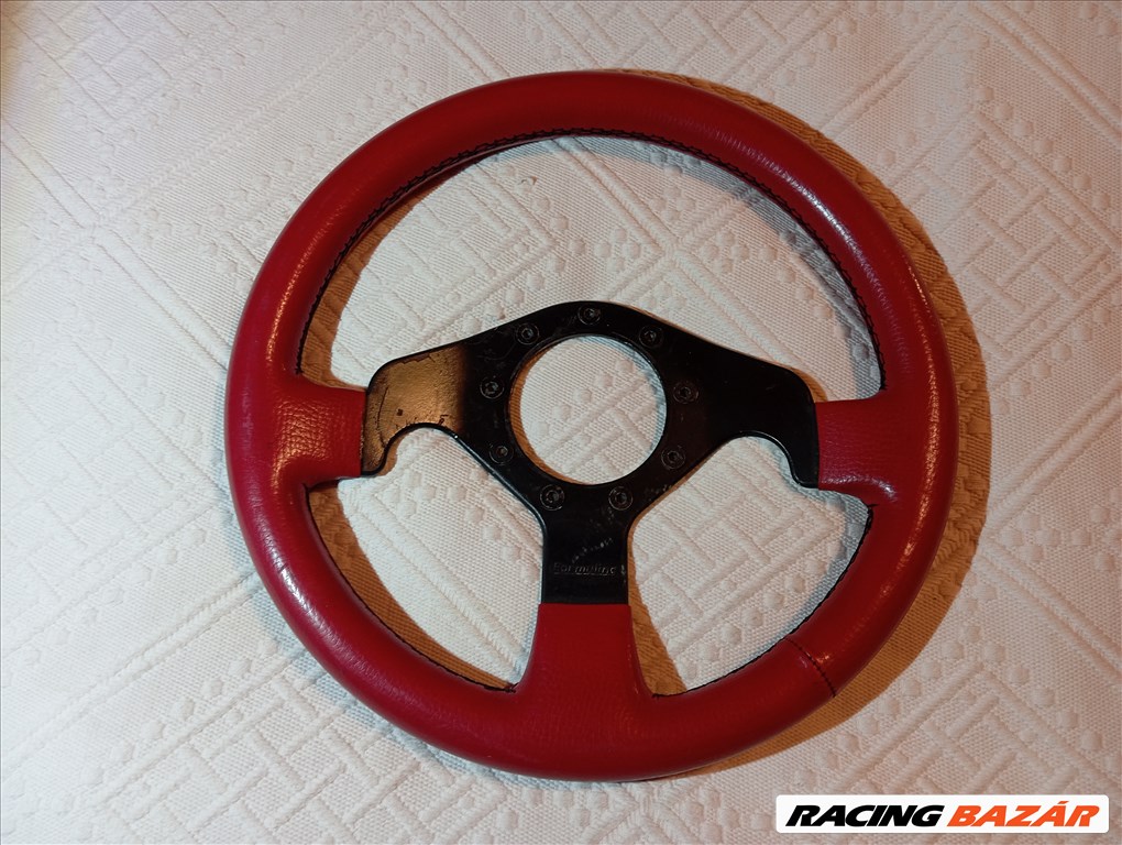 Formuling retro sportkormány bordó bőr oldtimer 1. kép