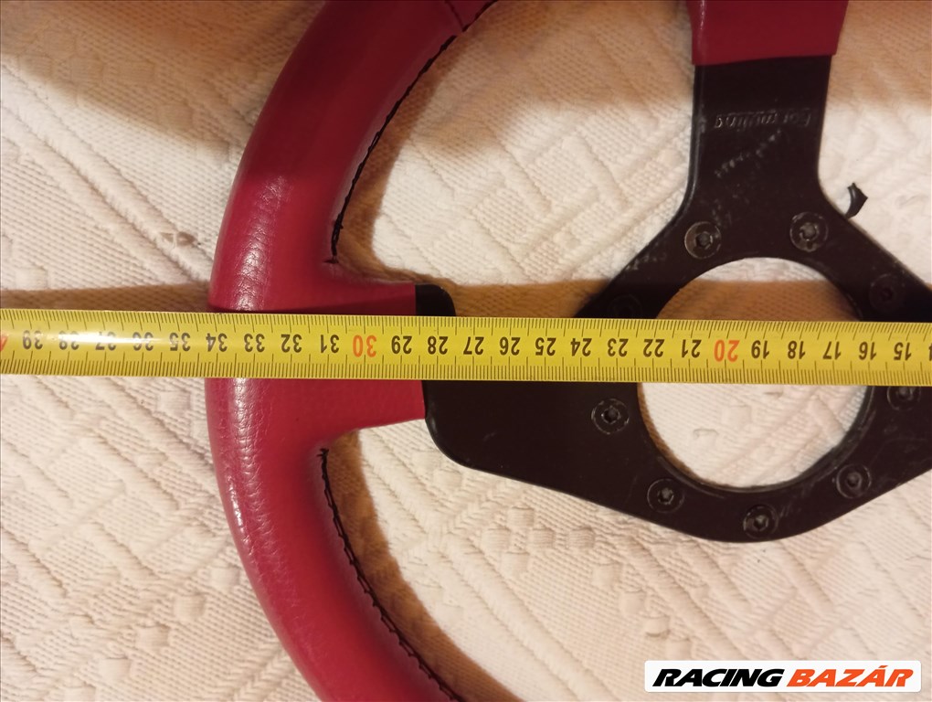 Formuling retro sportkormány bordó bőr oldtimer 8. kép