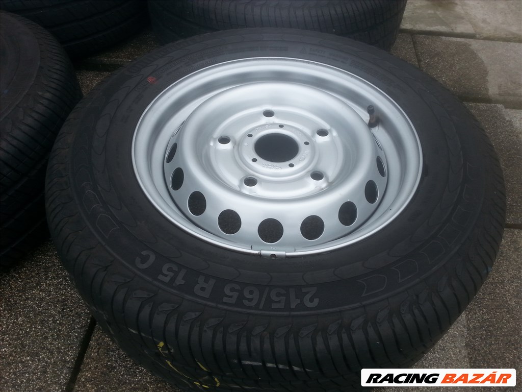  5x160 gyári Ford Turneo Custom lemezfelni, rajta 215/65R15C újszerű Continental nyári gumi  1. kép