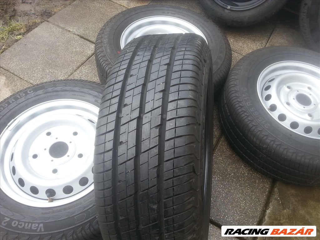  5x160 gyári Ford Turneo Custom lemezfelni, rajta 215/65R15C újszerű Continental nyári gumi  5. kép