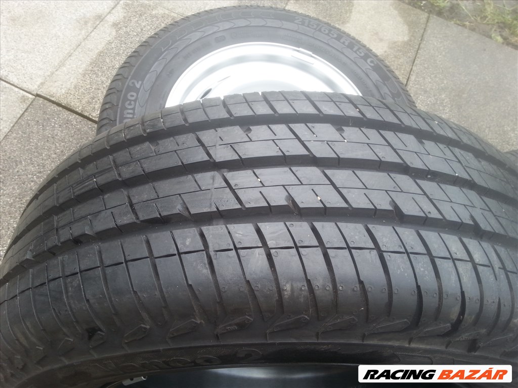  5x160 gyári Ford Turneo Custom lemezfelni, rajta 215/65R15C újszerű Continental nyári gumi  8. kép