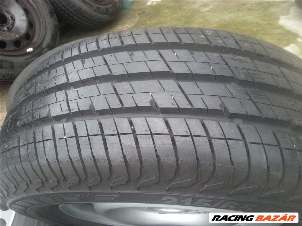  5x160 gyári Ford Turneo Custom lemezfelni, rajta 215/65R15C újszerű Continental nyári gumi  9. kép