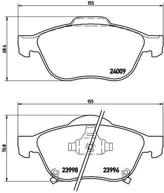 Fékbetét készlet BREMBO P 83 043 for TOYOTA
