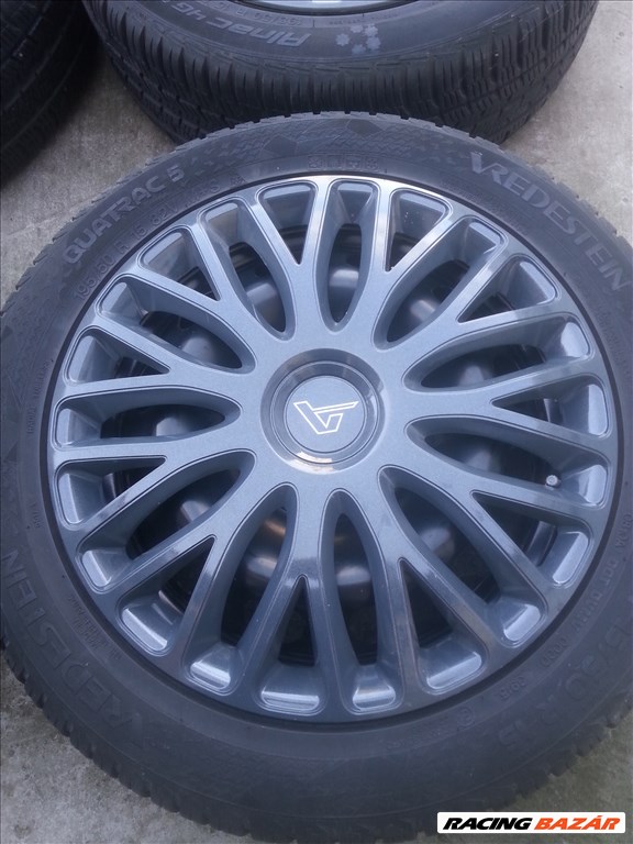 4x108 gyári Ford KA+ lemezfelni, rajta 195/50R15 négyévszakos gumi szenzorral 5. kép