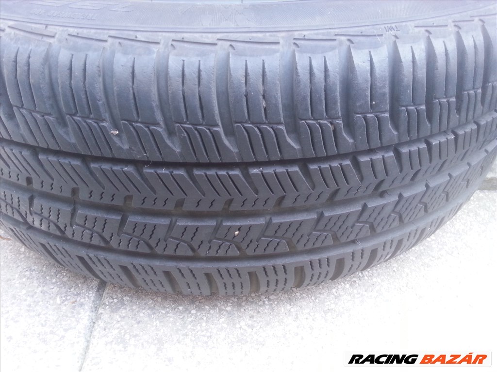  4x108 gyári Ford KA+ lemezfelni, rajta 195/50R15 négyévszakos gumi szenzorral 6. kép