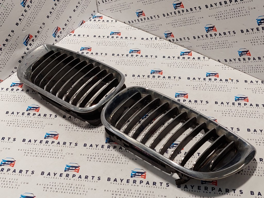 BMW E46 facelift sedan touring króm vese hûtõrács grill - fülhiányos 2. kép