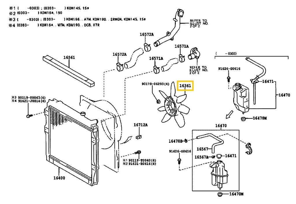 AKCIÓ! - Toyota Hilux Hűtőventilátor Lapát KDN KUN GUN 2001-2023 163610l020 2. kép