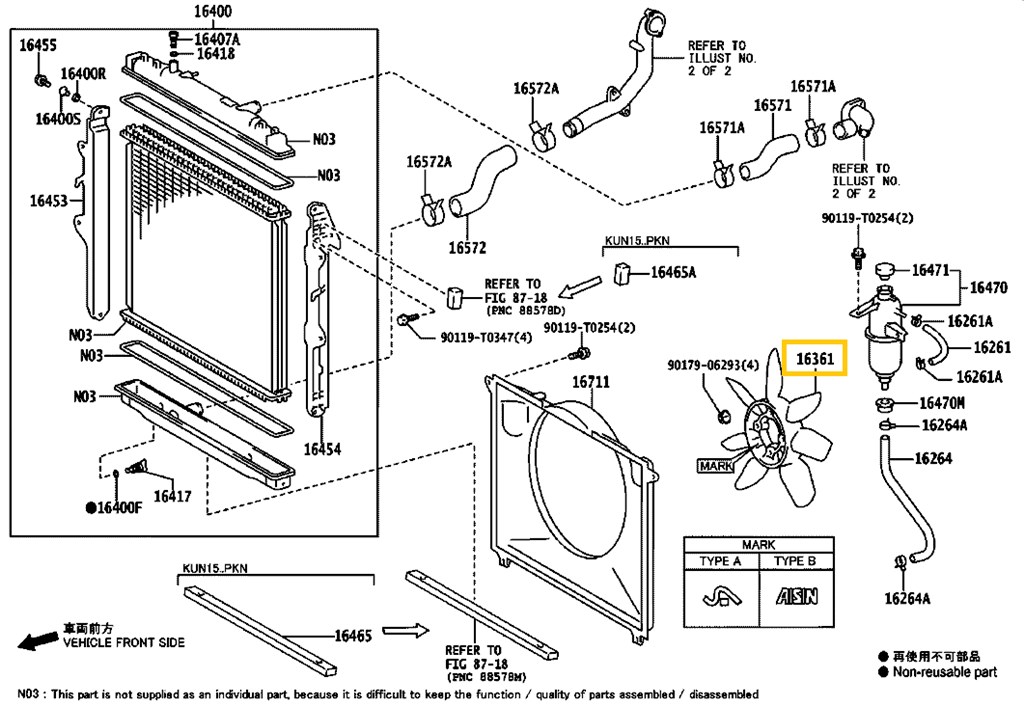 AKCIÓ! - Toyota Hilux Hűtőventilátor Lapát KDN KUN GUN 2001-2023 163610l020 3. kép