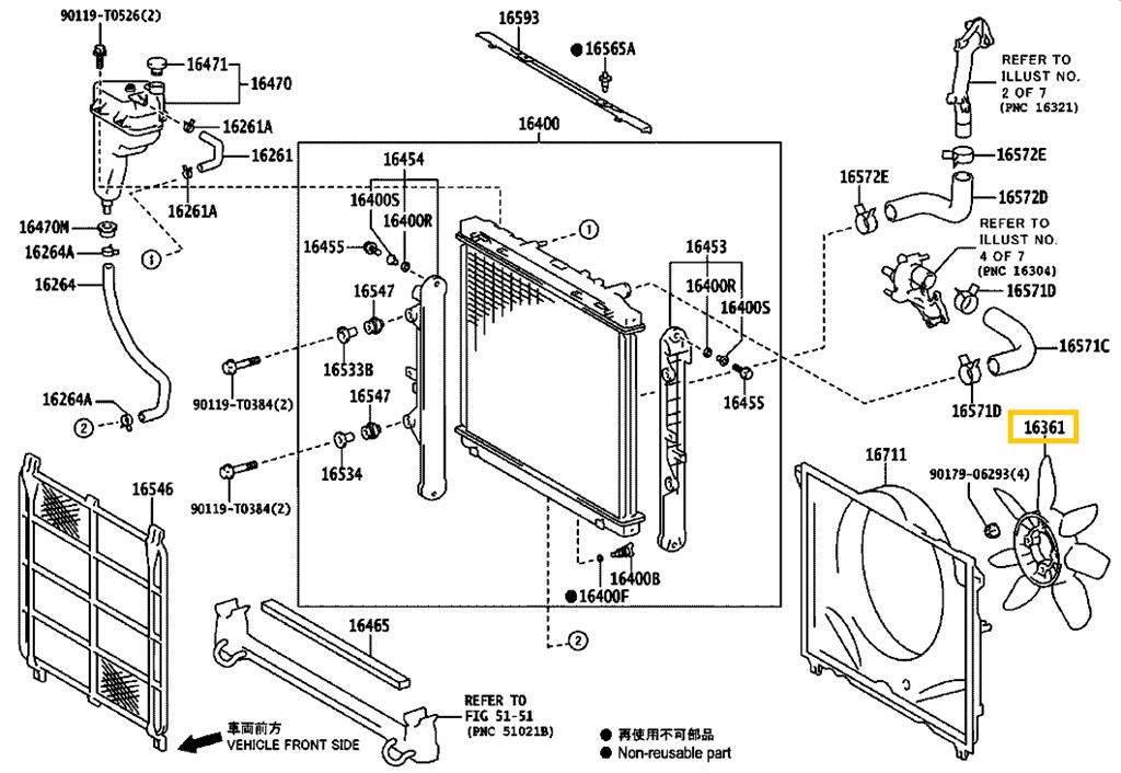 AKCIÓ! - Toyota Hilux Hűtőventilátor Lapát KDN KUN GUN 2001-2023 163610l020 5. kép