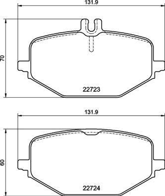 BREMBO P 50 161 - fékbetétkészlet, tárcsafék MERCEDES-BENZ