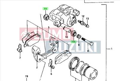 Suzuki Samurai féknyereg csúszka porvédő gumik 55201-80001