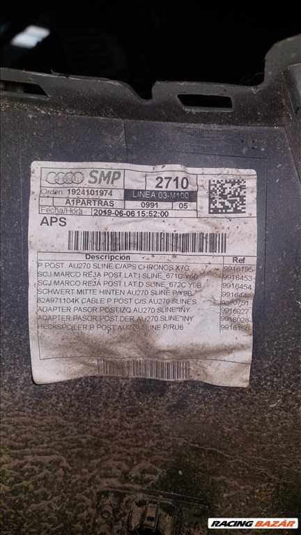 Audi A1 (8X) S Line hátsó lökhárító első lökhárító,  stb... 5. kép