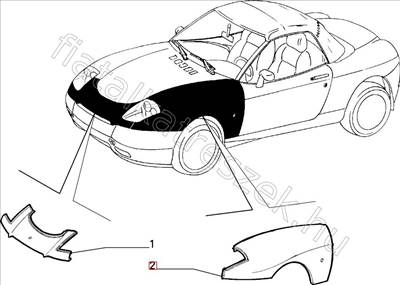 Motorháztető Barchetta FIAT BARCHETTA - FIAT eredeti 46724834