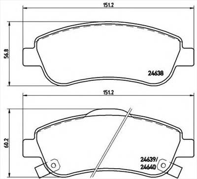 BREMBO P 28 045 - fékbetét HONDA
