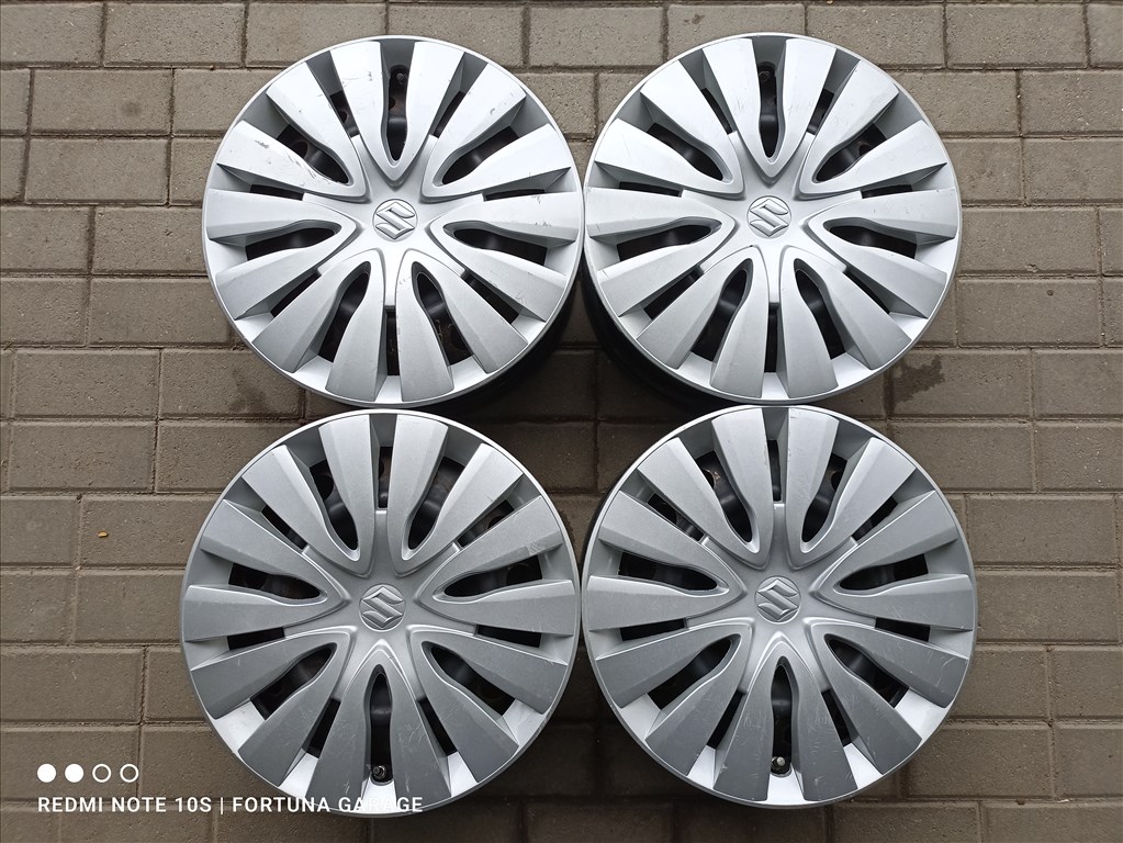 5x114,3 16" Suzuki használt lemezfelni garnitúra dísztárcsával +TPMS (R614) 1. kép