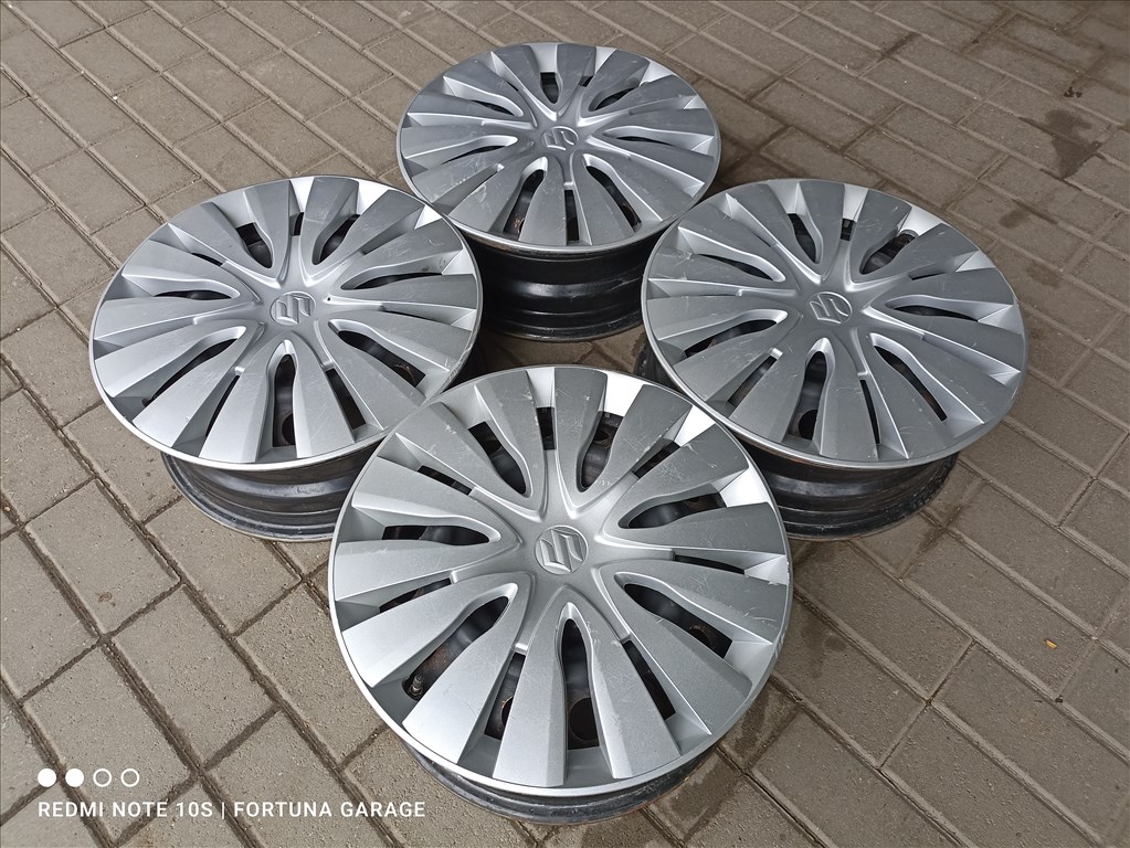 5x114,3 16" Suzuki használt lemezfelni garnitúra dísztárcsával +TPMS (R614) 2. kép