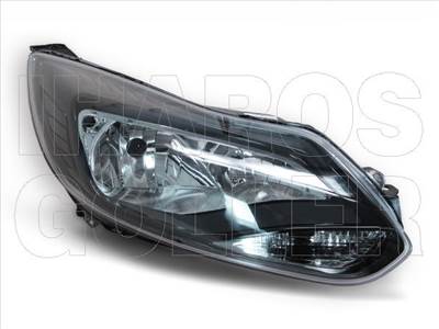 Ford Focus 2011-2014 - Fényszóró H1/H7 jobb fekete h. (motorral) TYC
