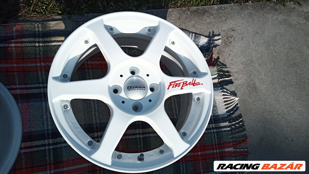 JDM 5Zigen 4x100 lyukosztású 7JJ 15" felújított alufelni 6. kép