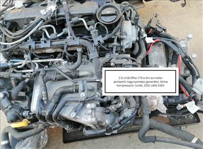 Volkswagen Passat B8 2.0 CR TDI DFHA motor, turbó, porlasztó