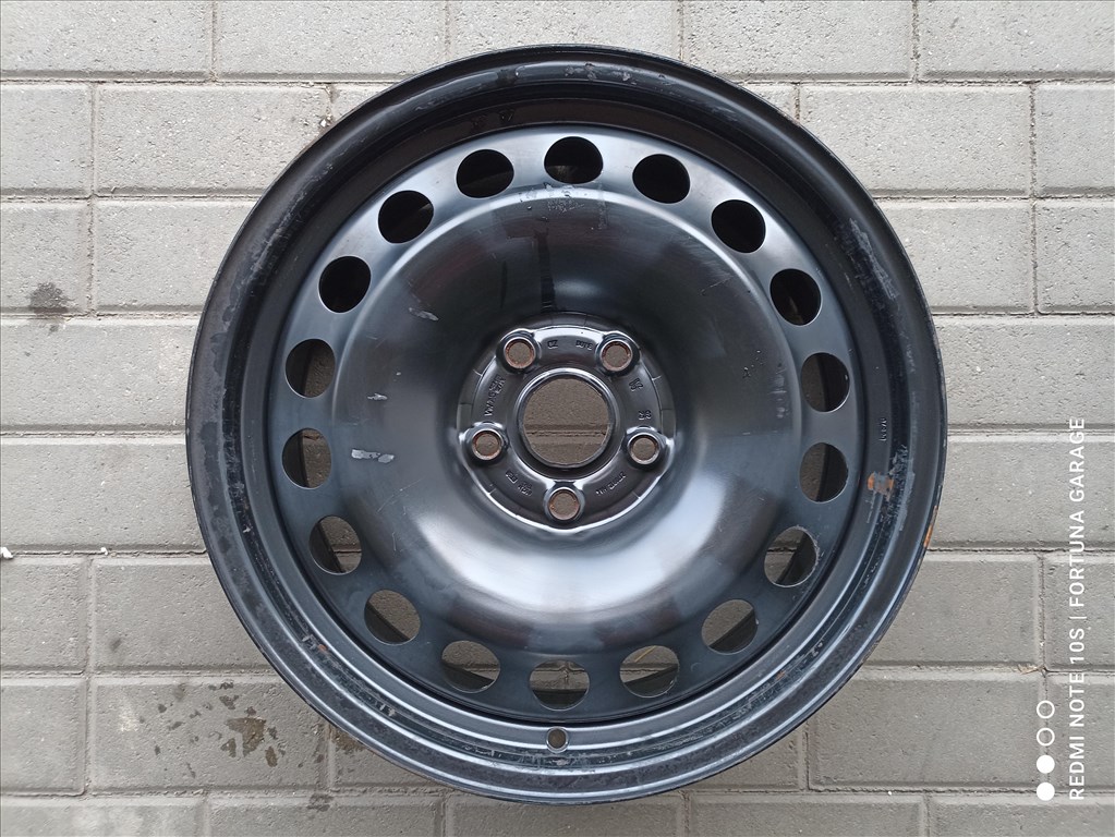 5x112 17" Volkswagen használt lemezfelni garnitúra dísztárcsával (R615) 6. kép