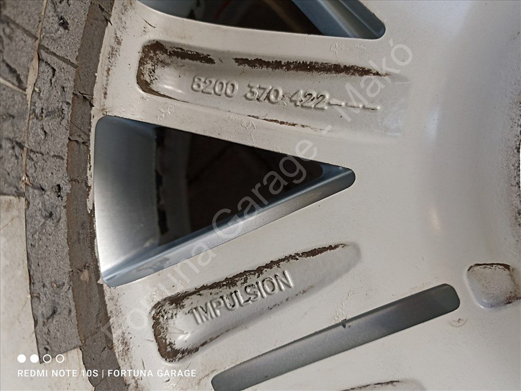 5x108 17" Renault Impulsion használt alufelni garnitúra 8. kép