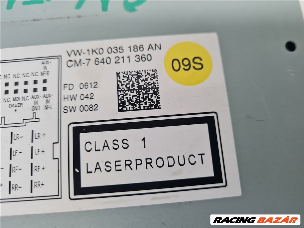 Volkswagen Golf VI RCD 310 rádió (17326) 1k0035186an 7. kép