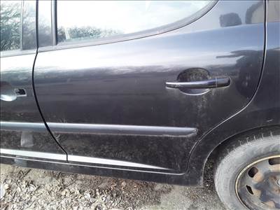 Peugeot 207 Bal Hátsó Ajtó Fekete EXLD