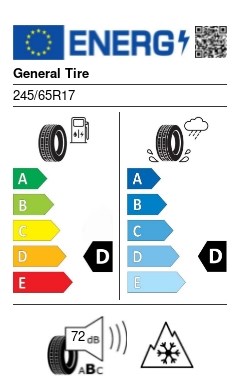 General tire Grabber AT 245/65 R17 111H XL FR M+S off road, 4x4, suv nyári gumi 2. kép