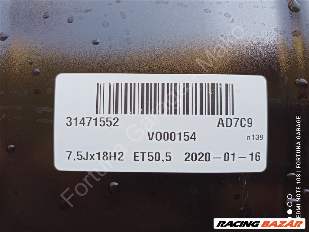 5x108 18" Volvo Diamond Cut újszerű alufelni garnitúra  7. kép