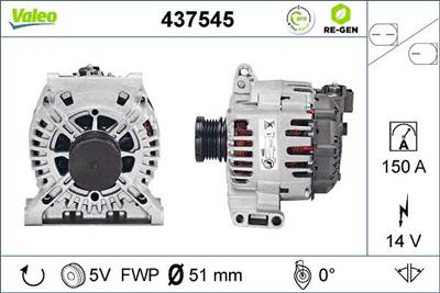 generátor VALEO 437545 for MERCEDES-BENZ, SMART