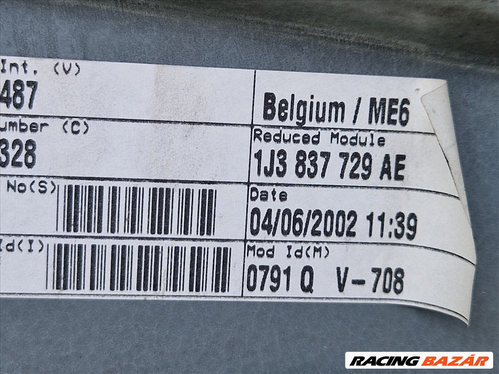 Volkswagen Golf IV bal első ablakemelő mechanika, elektromos, 3 ajtós 4. kép