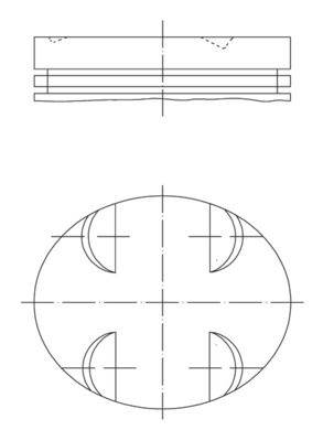 dugattyú MAHLE 005 24 00 for MERCEDES-BENZ