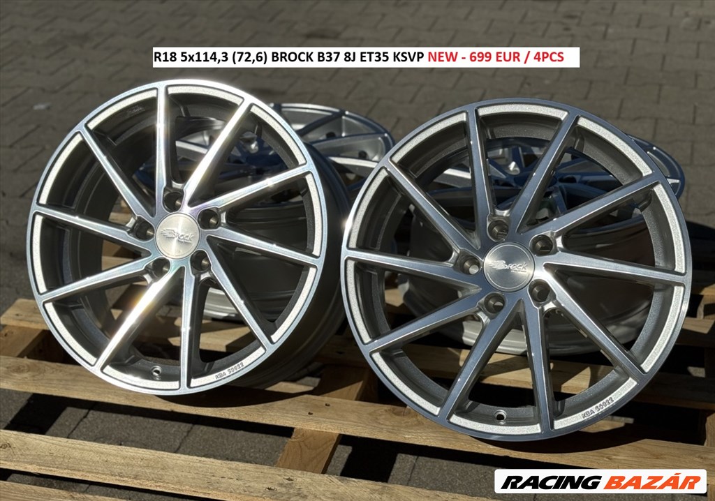 R18 5x114,3 (72,6) BROCK B37 8J ET35 KSVP új felnik alufelnik 8x18 18" 1. kép