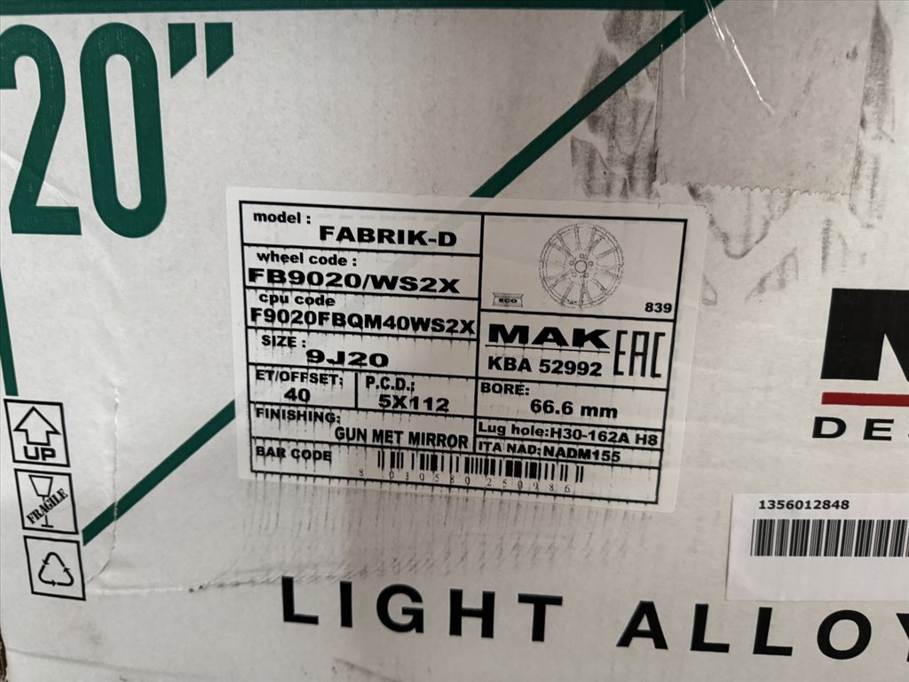 R20 5x112 (66,6) MAK FABRIK-D 9J ET40 GUN MET-MIRROR FACE új alufelnik felnik 20"  11. kép