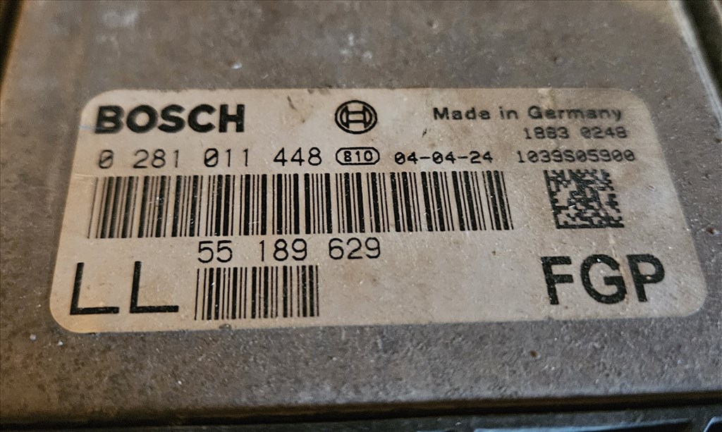 Opel Vectra C 1.9 CDTI Motorvezérlő Z19dth 0281011448 2. kép