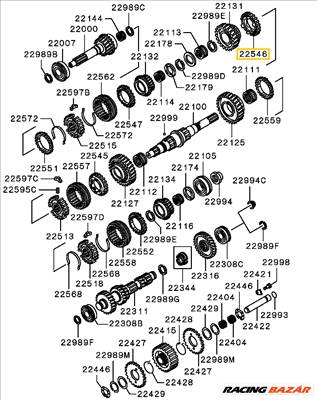 AKCIÓ! - Szinkrongyűrű Mitsubishi L200 Szinkron Kapcsoló Gyűrű K74T 2. Fokozat me581685 me581193
