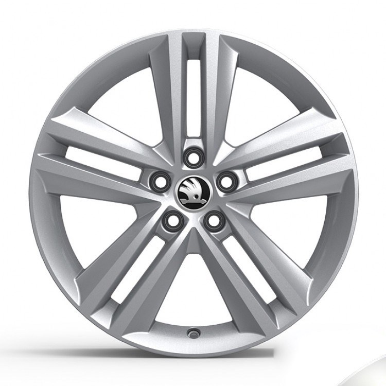 EREDETI SKODA RAY ALUFELNI 17 5x100 SKODA FABIA RAPID SCALA KAMIQ VW POLO GOLF ET46. 1. kép