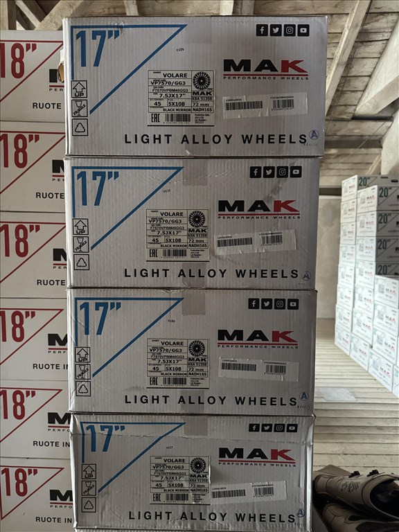 R17 5x108 (72) Original MAK VOLARE+ Black Mirror 7.5J ET45  új felnik alufelnik 7. kép