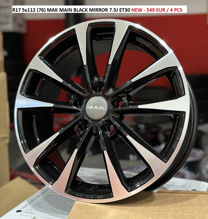 R17 5x112 (76) MAK MAIN BLACK MIRROR 7.5J ET30 új alufelnik felnik  1. kép