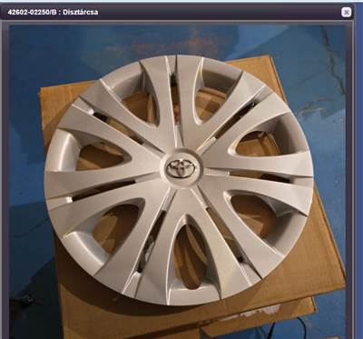 Toyota dísztárcsa 16 collos Corolla,Yaris 4260202250