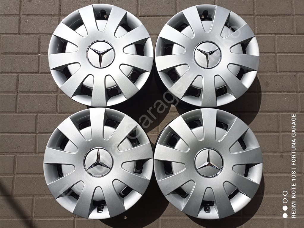 6x130 16" Mercedes Sprinter új lemezfelni garnitúra dísztárcsával, csavarokkal 1. kép