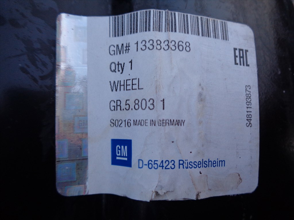 Opel Gyári lemezfelni 16-os, 5×105-ös osztó, szenzorral eladó. 7. kép